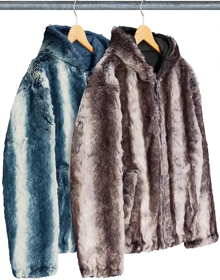 supreme faux fur jacket