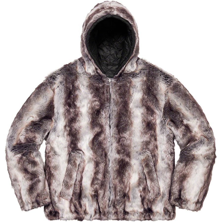 Details on Faux Fur Reversible Hooded Jacket  from fall winter
                                                    2020 (Price is $388)