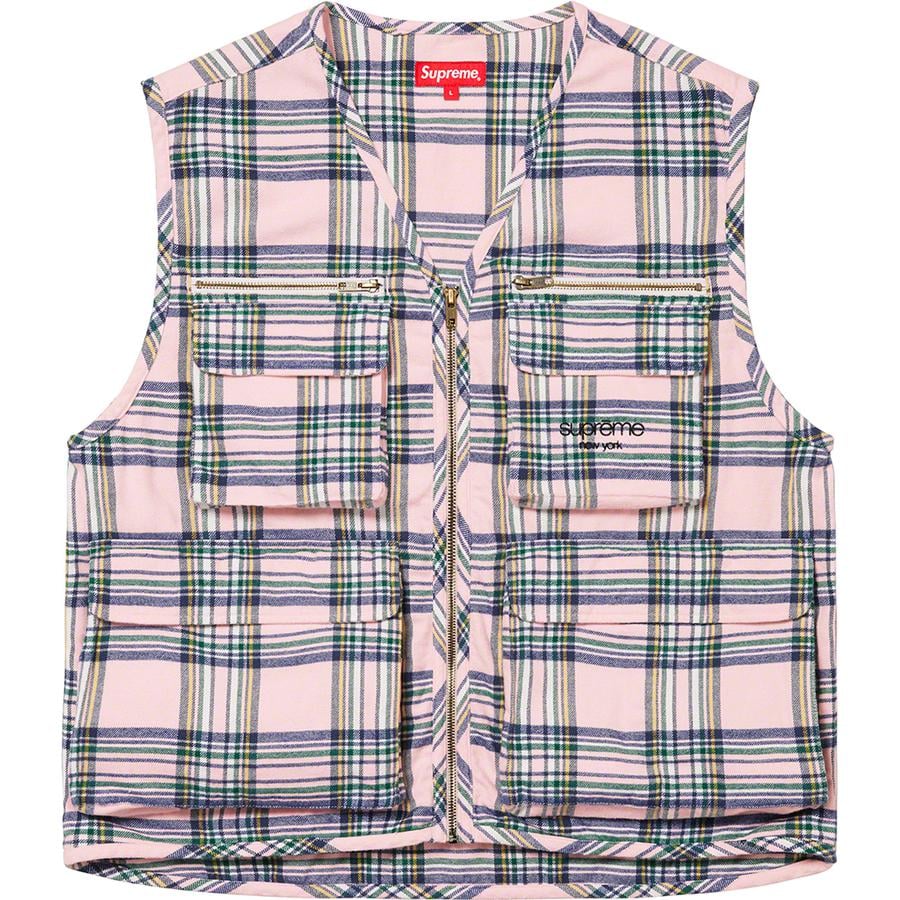 Details on Tartan Flannel Cargo Vest  from fall winter
                                                    2020 (Price is $148)