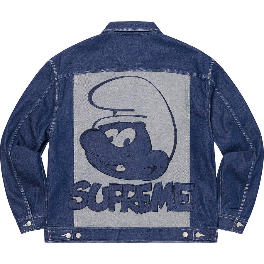 Details on Supreme Smurfs™ Denim Trucker Jacket  from fall winter
                                                    2020 (Price is $268)