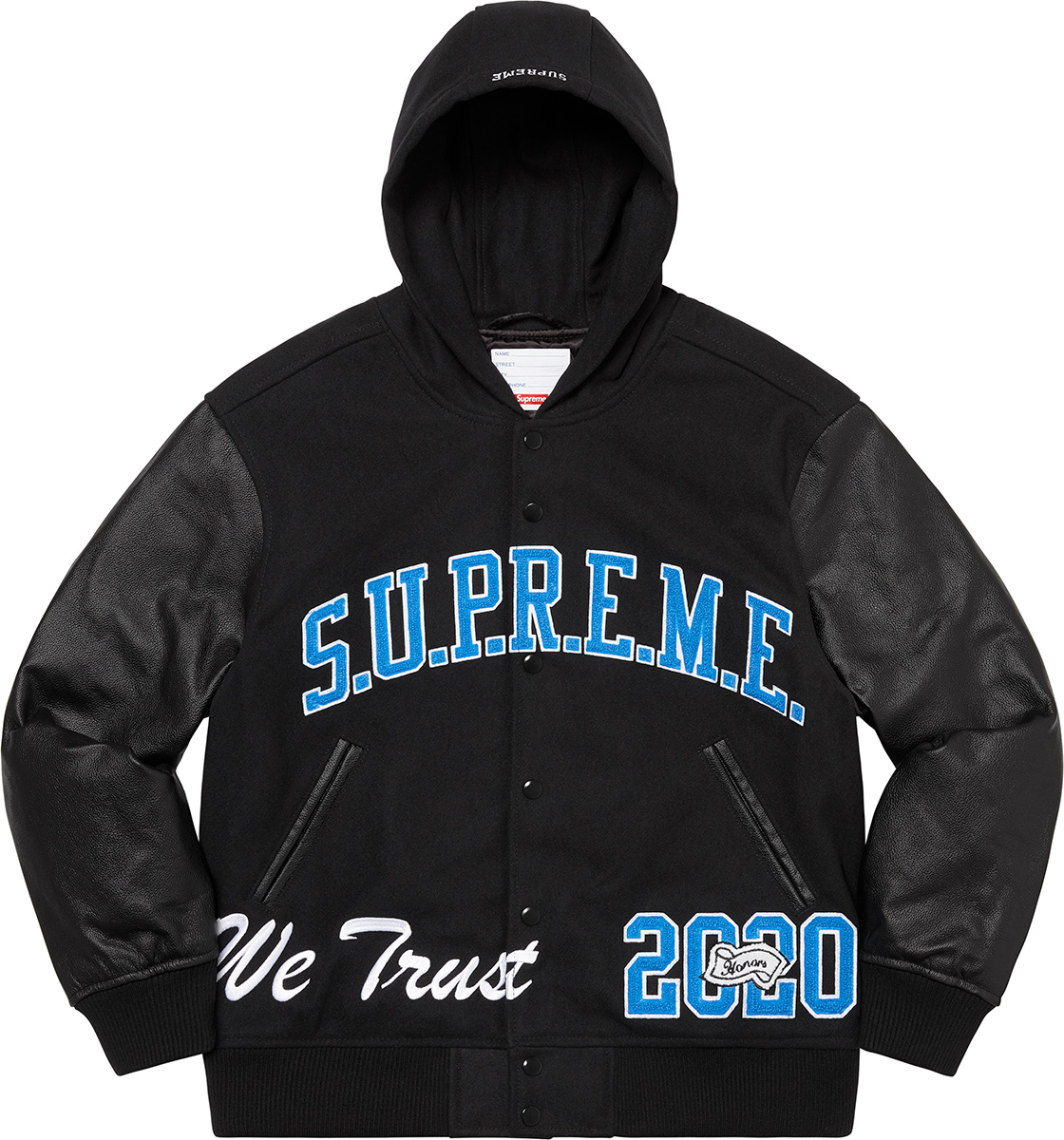 ヴァーシティジャケットSupreme King Hooded Varsity Jacket 2020