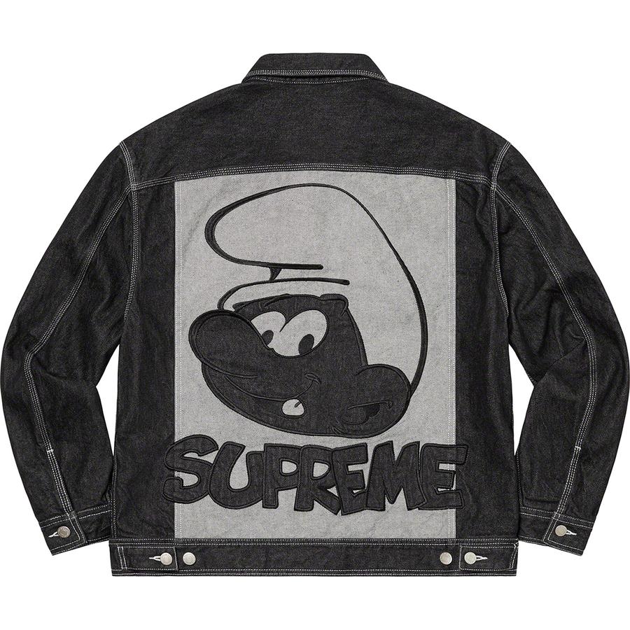 Details on Supreme Smurfs™ Denim Trucker Jacket  from fall winter
                                                    2020 (Price is $268)