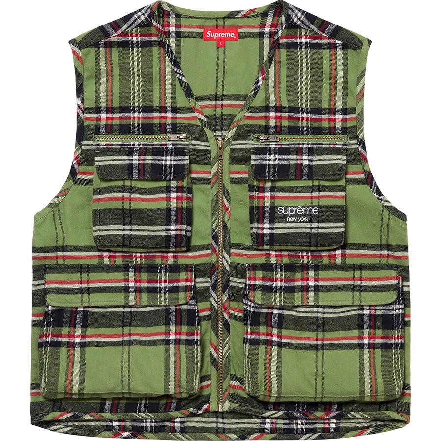 Details on Tartan Flannel Cargo Vest  from fall winter 2020 (Price is $148)