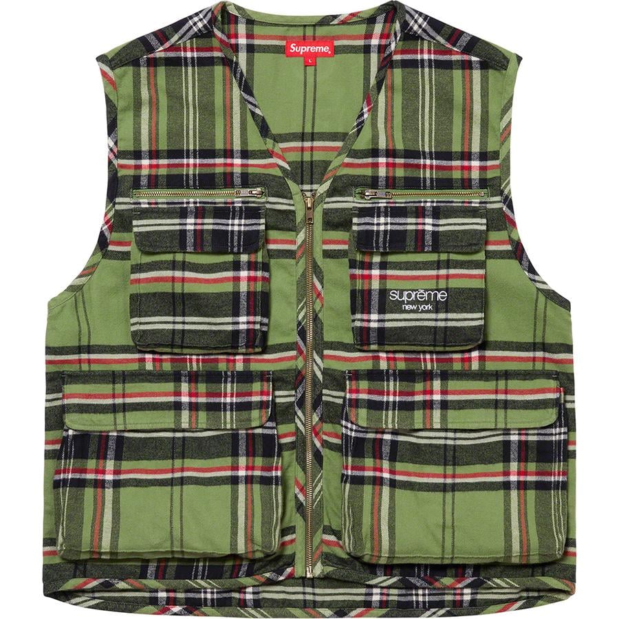 Details on Tartan Flannel Cargo Vest  from fall winter
                                                    2020 (Price is $148)