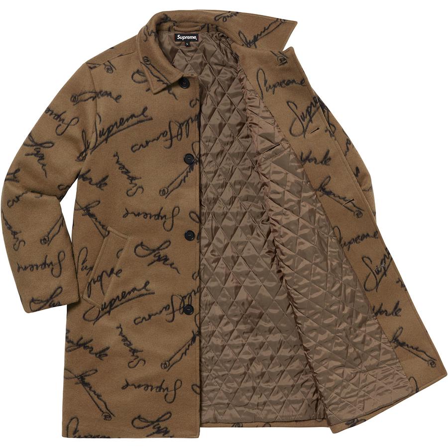 Script Logos Wool Overcoat - fall winter 2020 - Supreme