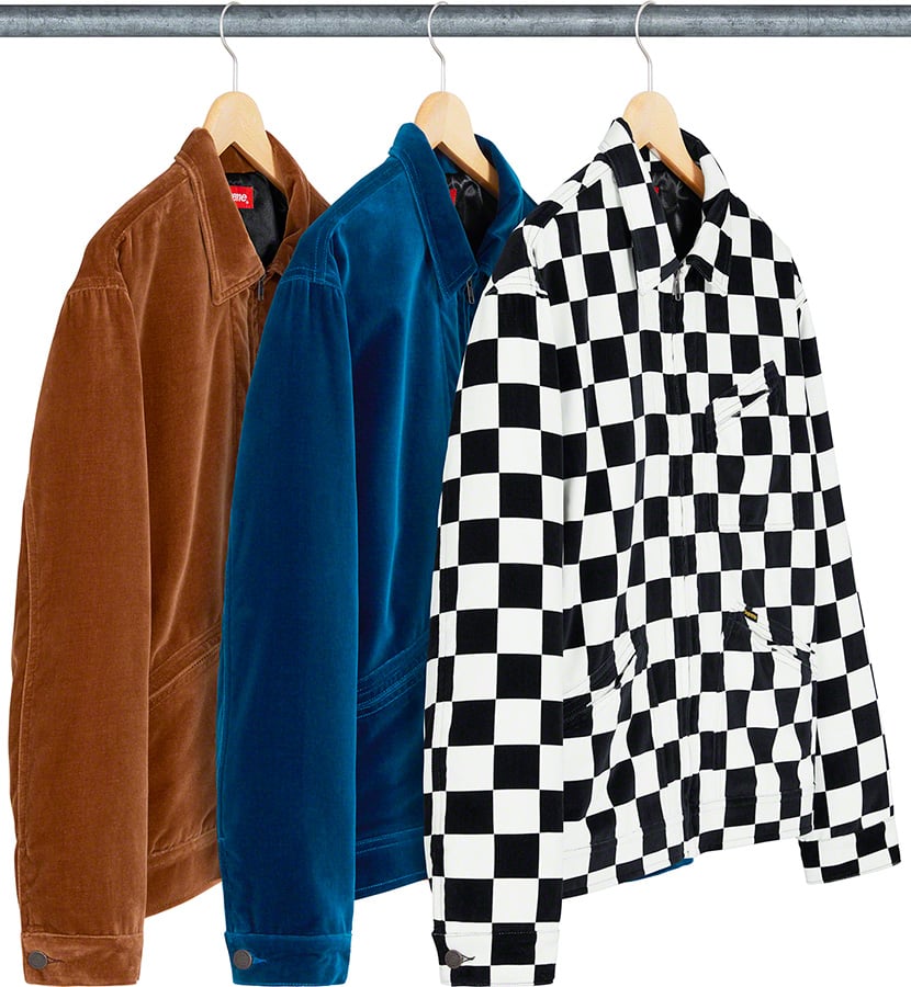 supreme velveteen work jacket