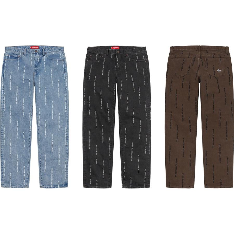 Supreme Logo Stripe Jacquard Denim Crusher M/L (Denim) *ORDER CONFIRMED*