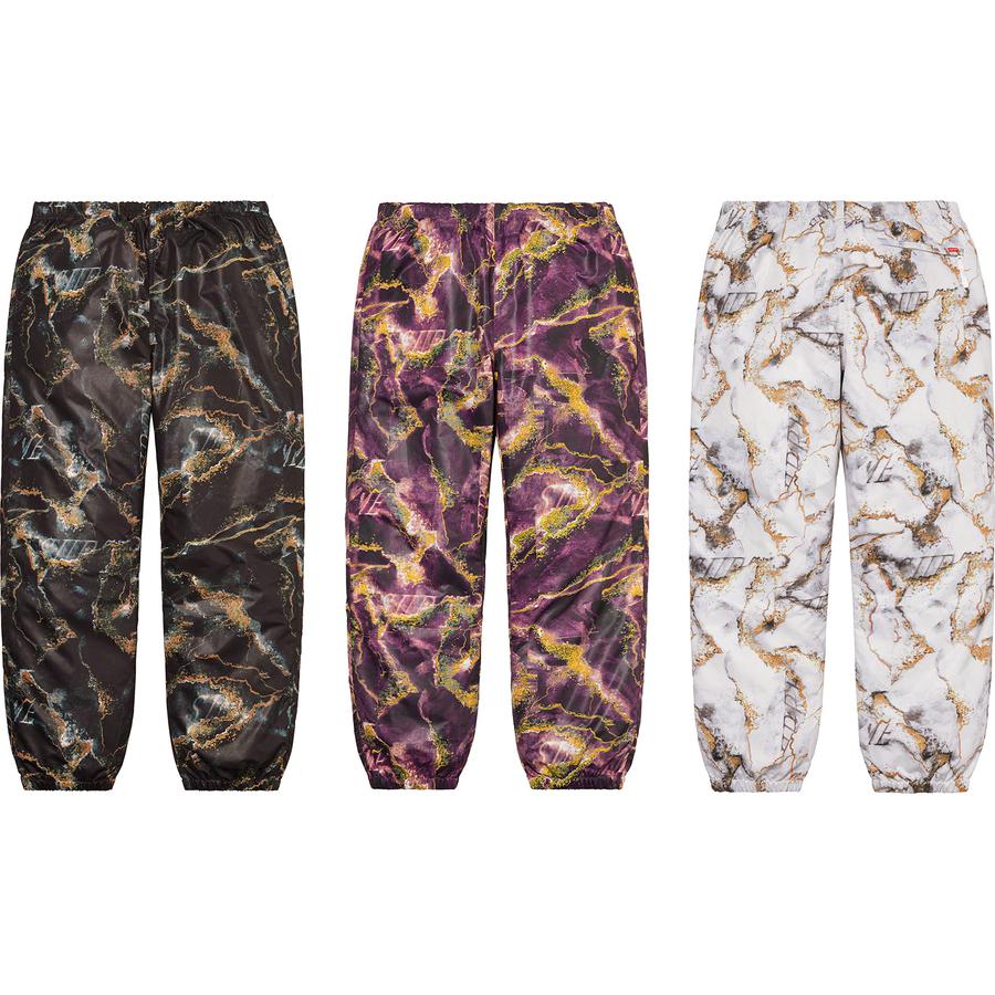 Supreme Marble Track Pant releasing on Week 2 for fall winter 20