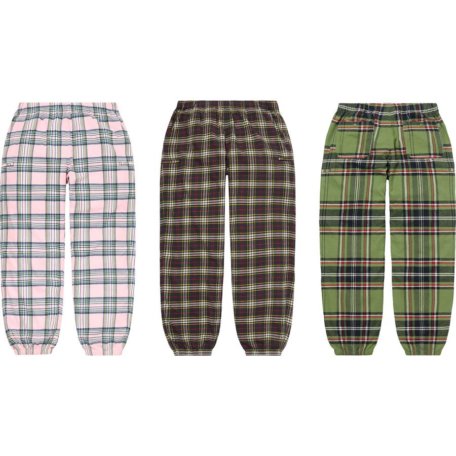 Supreme Tartan Flannel Skate Pant released during fall winter 20 season