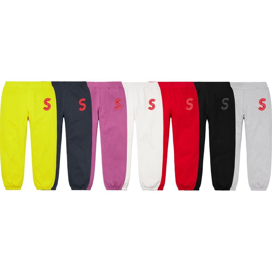 Supreme S Logo Sweatpant for fall winter 20 season