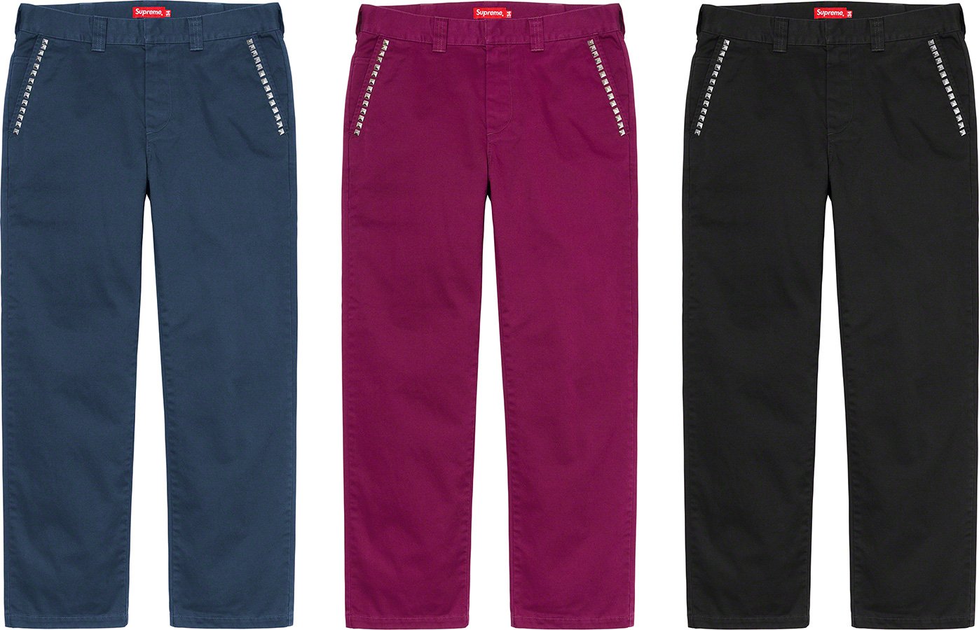 20fw 36 supreme studded work pant-