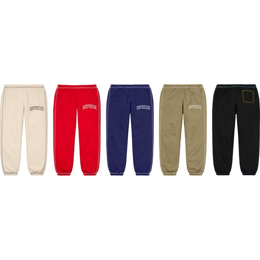 Supreme Big Stitch Sweatpant released during fall winter 20 season