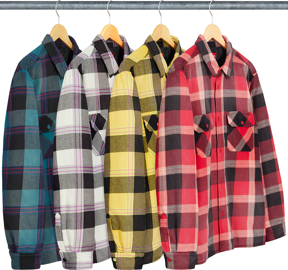 supreme quilted flannel shirt