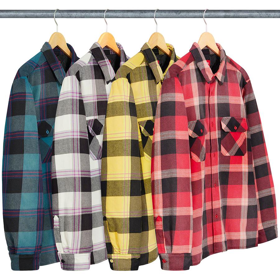 Supreme Quilted Flannel Shirt released during fall winter 20 season