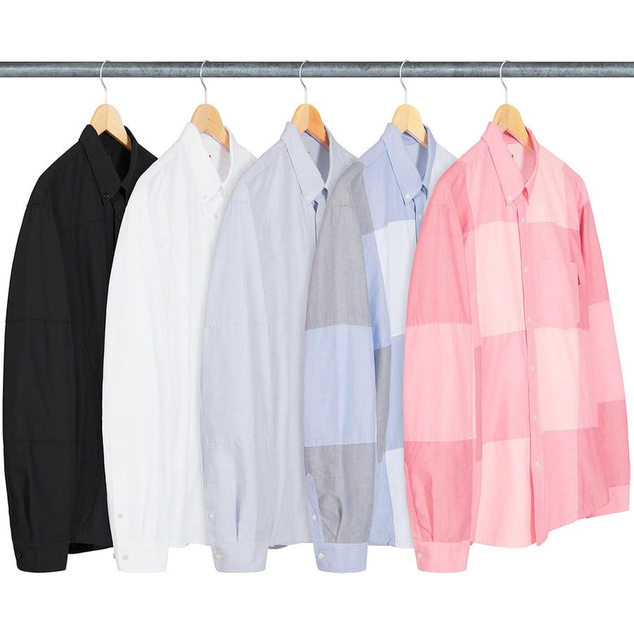 supreme 20aw patchwork oxford shirt M