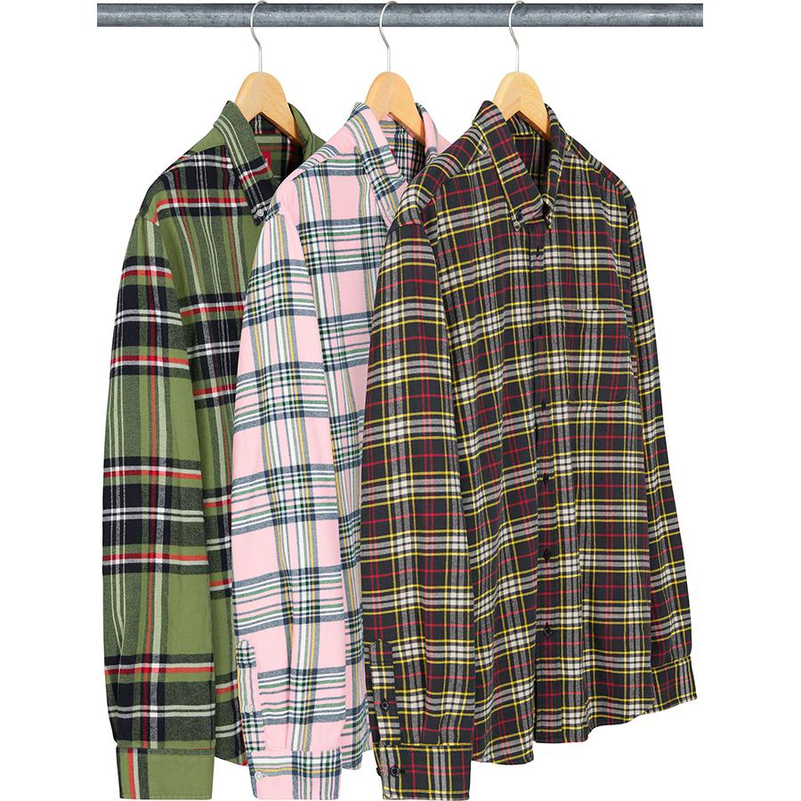 Supreme Tartan Flannel Shirt for fall winter 20 season