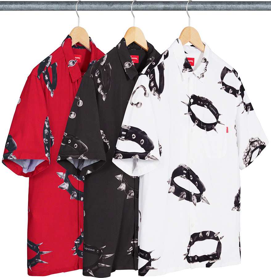 Supreme Studded Collars Rayon Shirt 白 M