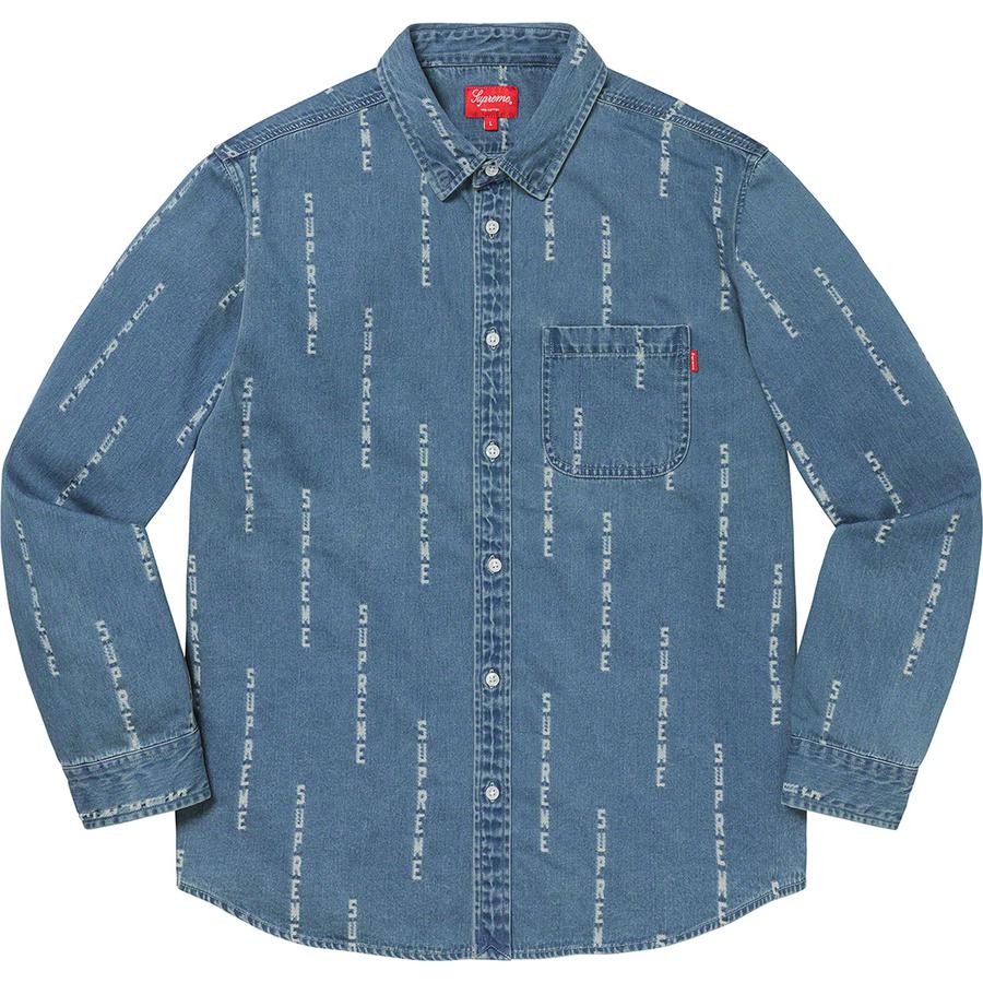 Details on Logo Stripe Jacquard Denim Shirt  from fall winter
                                                    2020 (Price is $148)