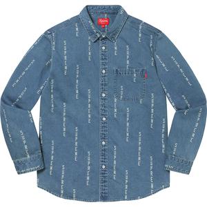 10000円 早期販売割引 Supreme Logo Stripe Jacquard Denim Shirt シャツ