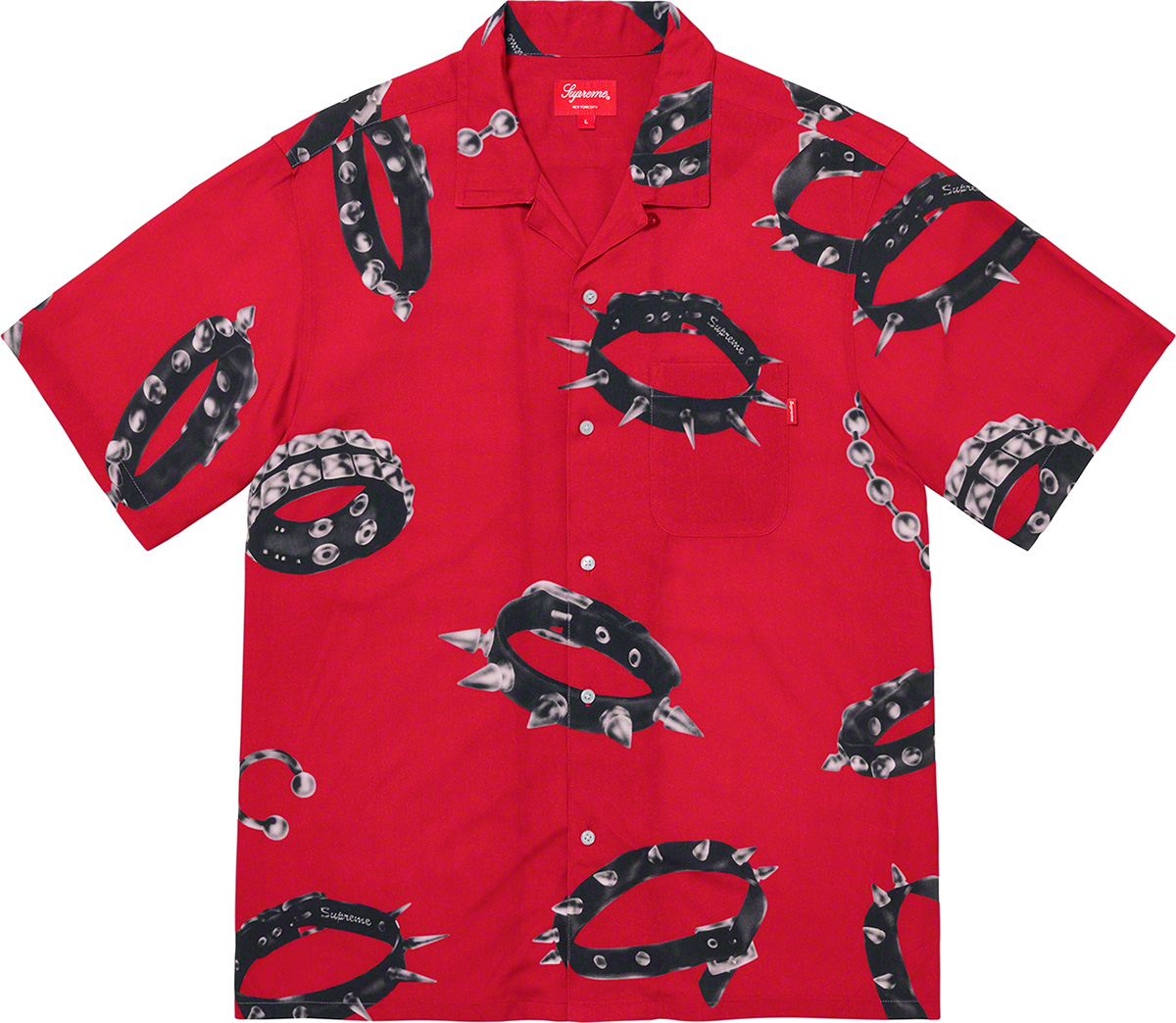 Studded Collars Rayon S/S Shirt - Supreme Community