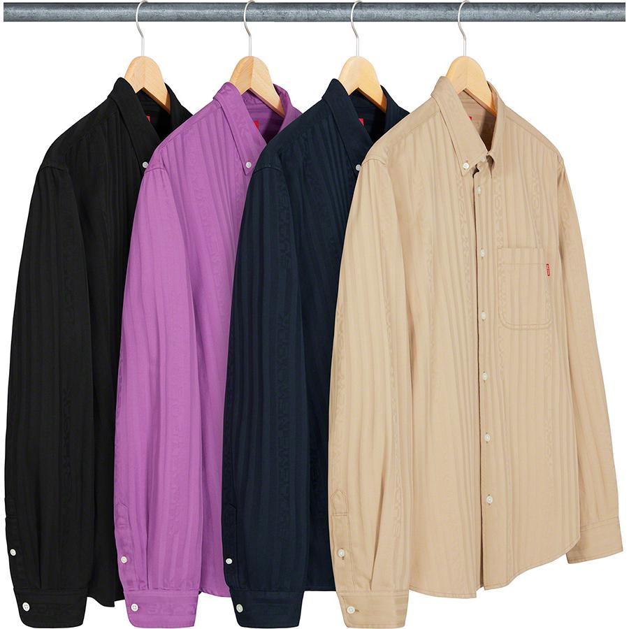 Supreme Jacquard Stripe Twill Shirt releasing on Week 6 for fall winter 20