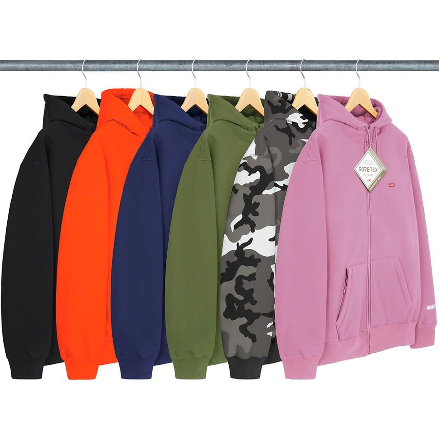 Supreme WINDSTOPPER Zip Up Hooded Sweatshirt released during fall winter 20 season