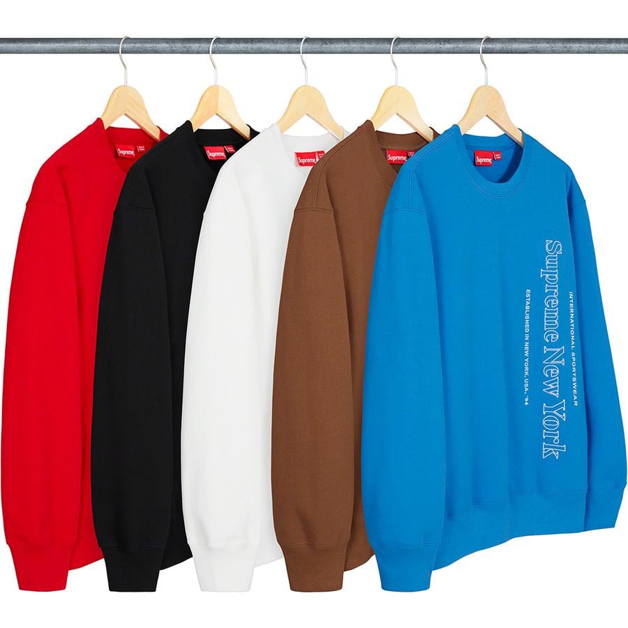 Supreme Side Logo Crewneck for fall winter 20 season