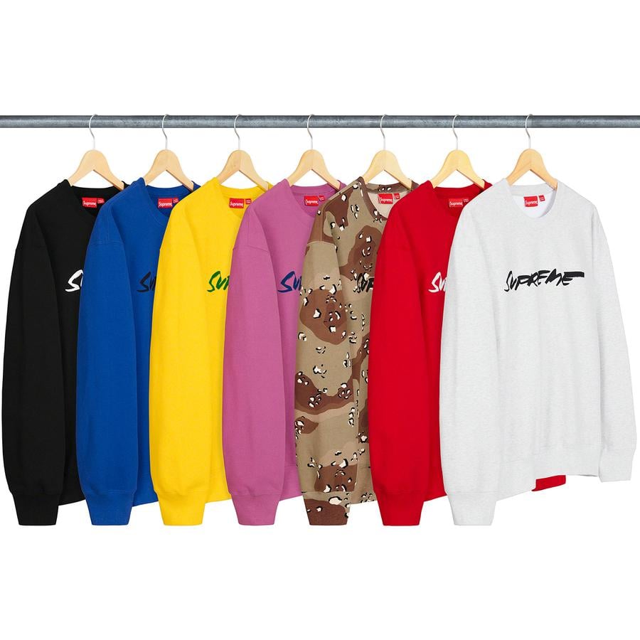 Supreme Futura Logo Crewneck released during fall winter 20 season