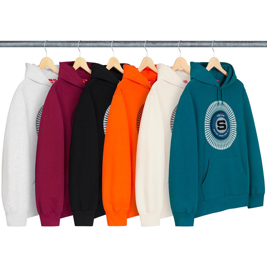 Details on Chenille Appliqué Hooded Sweatshirt from fall winter
                                            2020 (Price is $168)