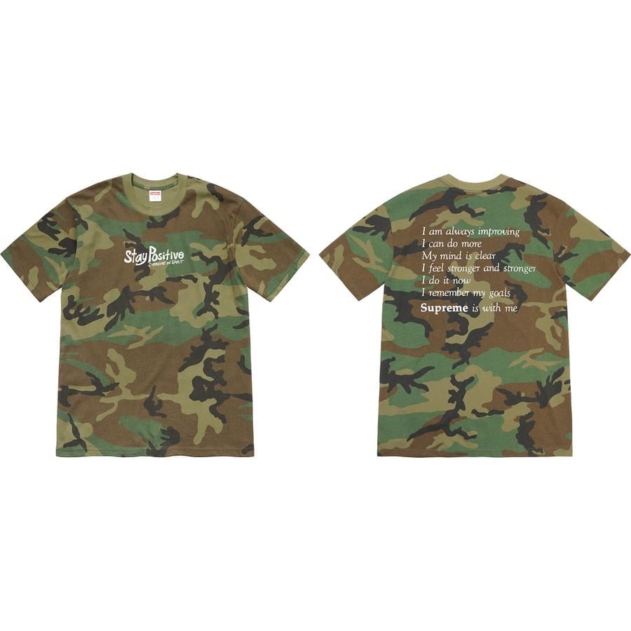 Supreme Stay Positive Tee for fall winter 20 season