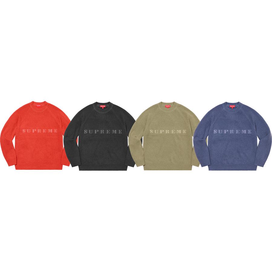 Supreme Stone Washed Sweater released during fall winter 20 season
