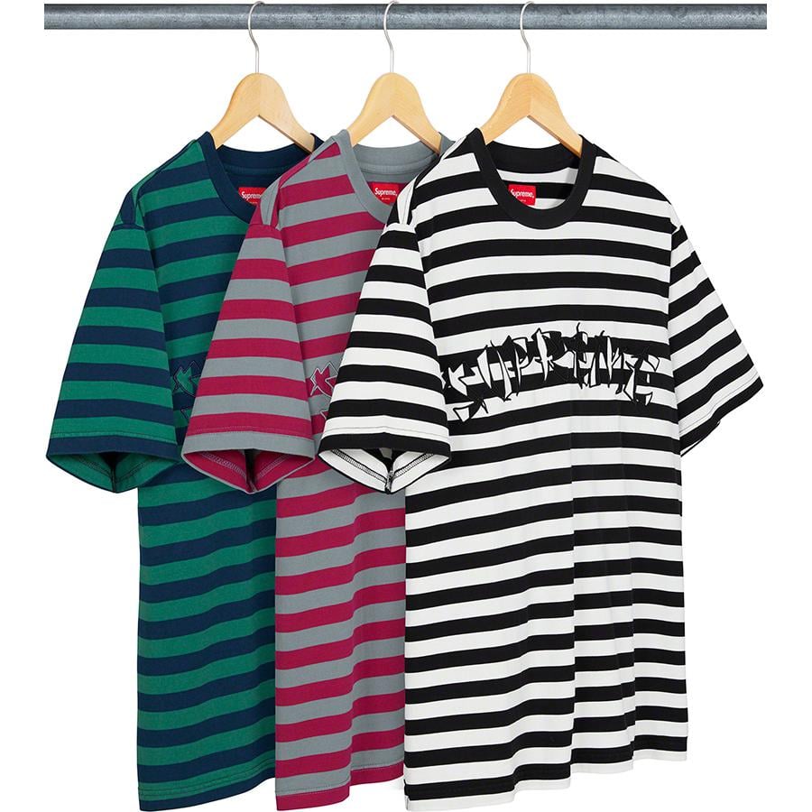 Supreme Stripe Appliqué S S Top released during fall winter 20 season