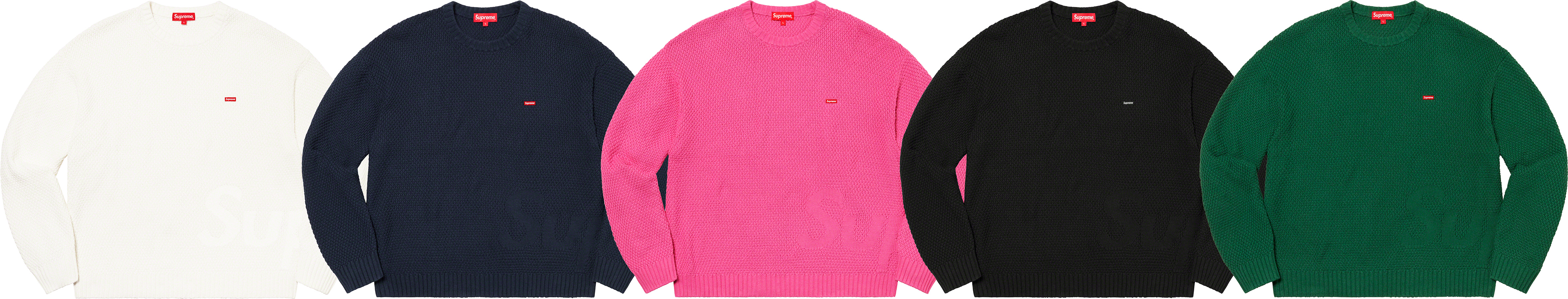 0円 [宅送] Supreme Textured Small Box Sweater Black