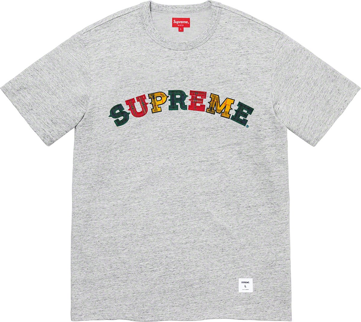 Supreme 20fw Plaid Appliqué S/S Top