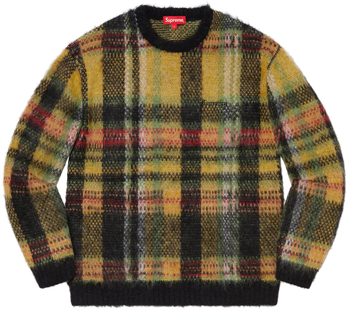 Supreme brushed plaid sweater