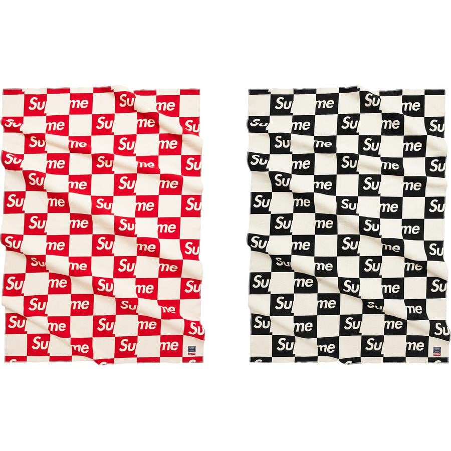 Supreme Supreme Faribault Woolen Mill Checkerboard Wool Throw releasing on Week 16 for fall winter 2021