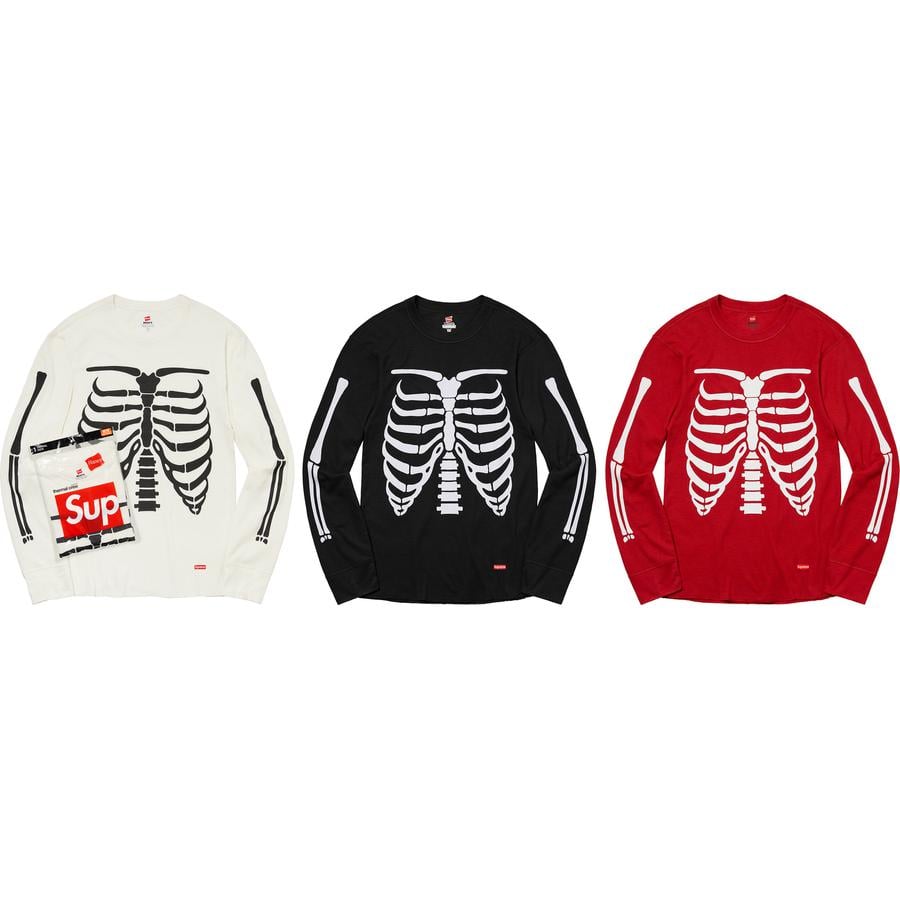 Supreme Supreme Hanes Bones Thermal Crew (1 Pack) released during fall winter 21 season