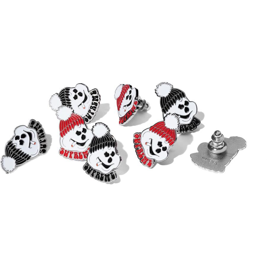 Supreme Snowman Pin released during fall winter 21 season