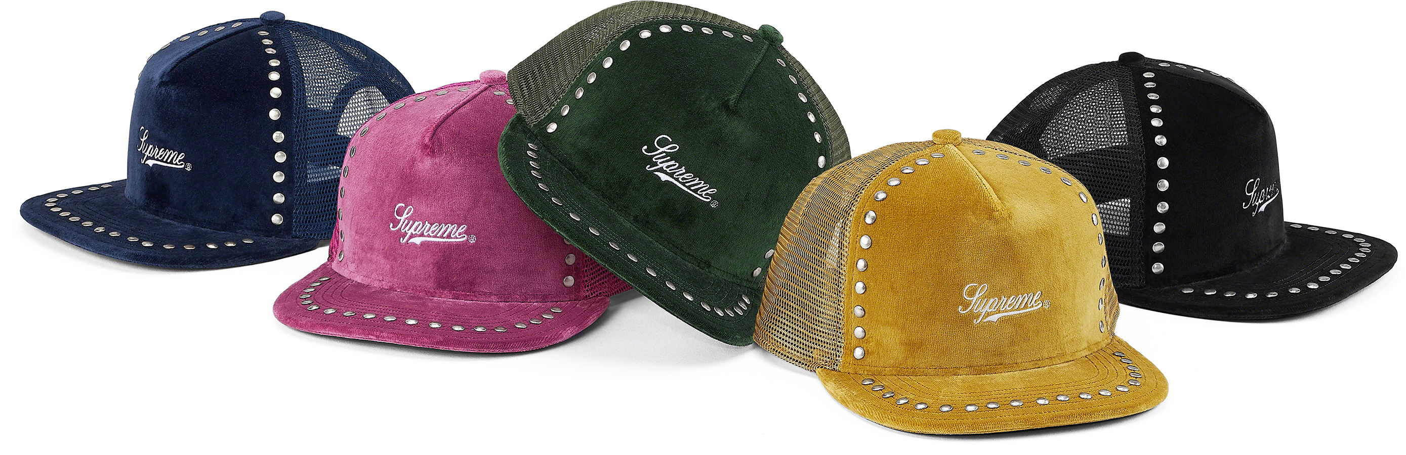 Studded Velvet Mesh Back 5-Panel - fall winter 2021 - Supreme