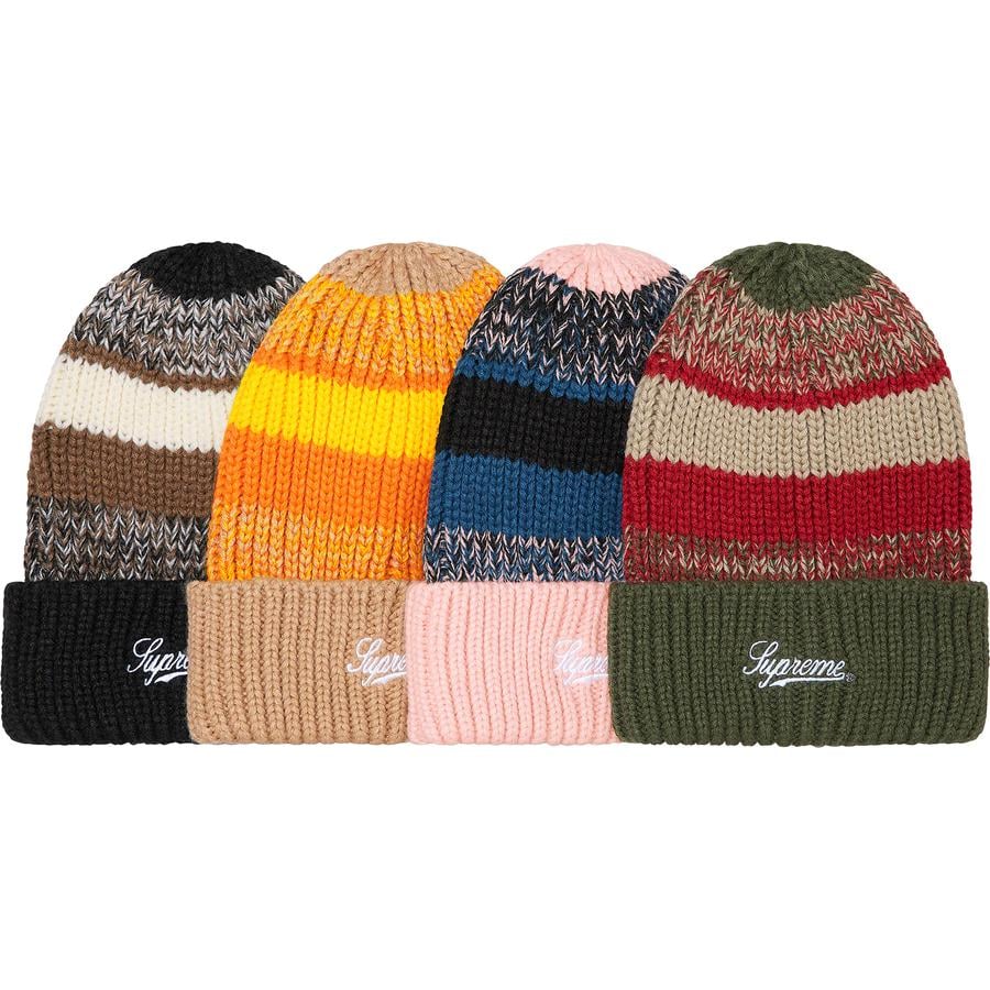 Supreme Mixed Stripe Beanie for fall winter 21 season