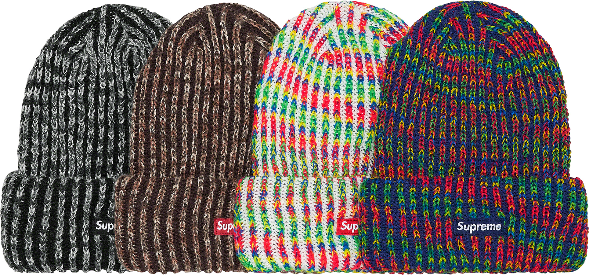 Supreme Rainbow knit Loose Gauge Beanie-