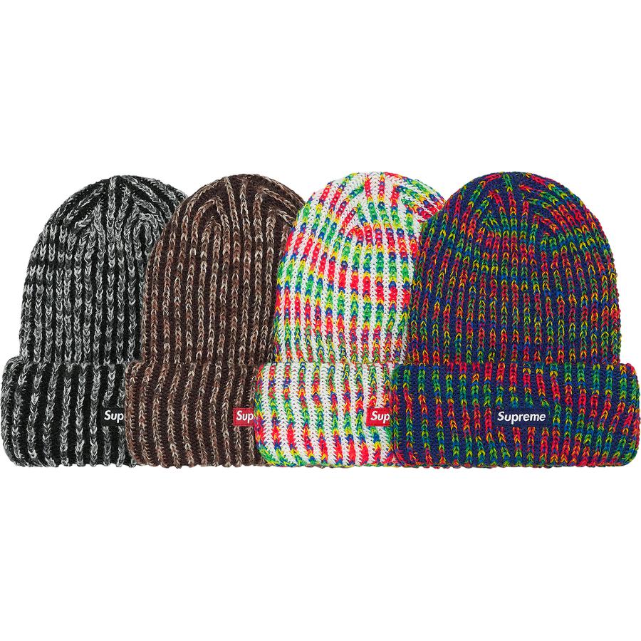 Details on Rainbow Knit Loose Gauge Beanie from fall winter
                                            2021 (Price is $38)