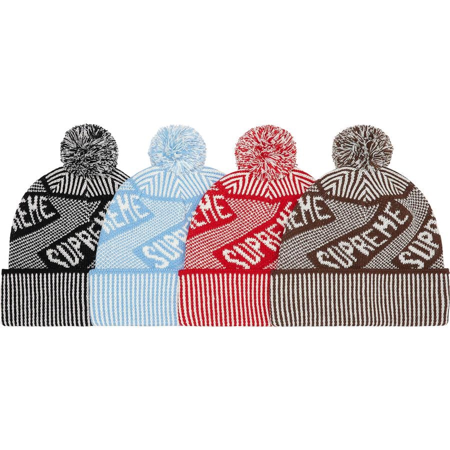 Supreme Banner Beanie for fall winter 21 season