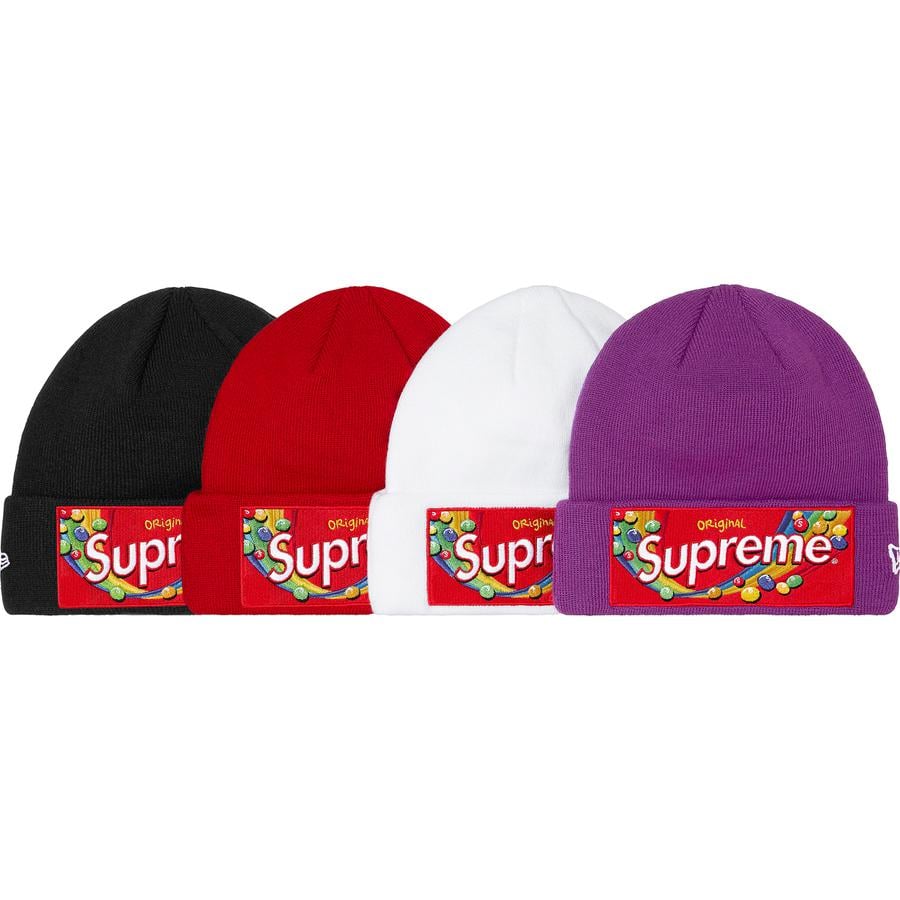Details on Supreme Skittles <wbr>New Era Beanie from fall winter 2021 (Price is $44)