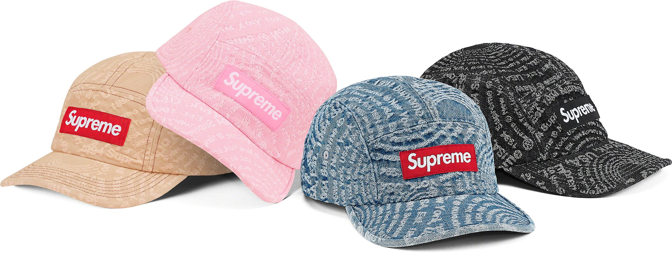 Supreme Circles Jacquard Denim Camp Cap-