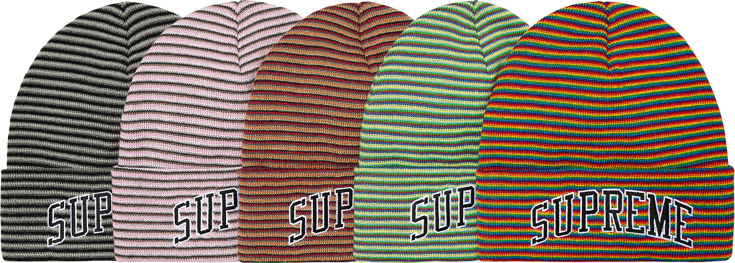 Rainbow Stripe Beanie - Supreme Community