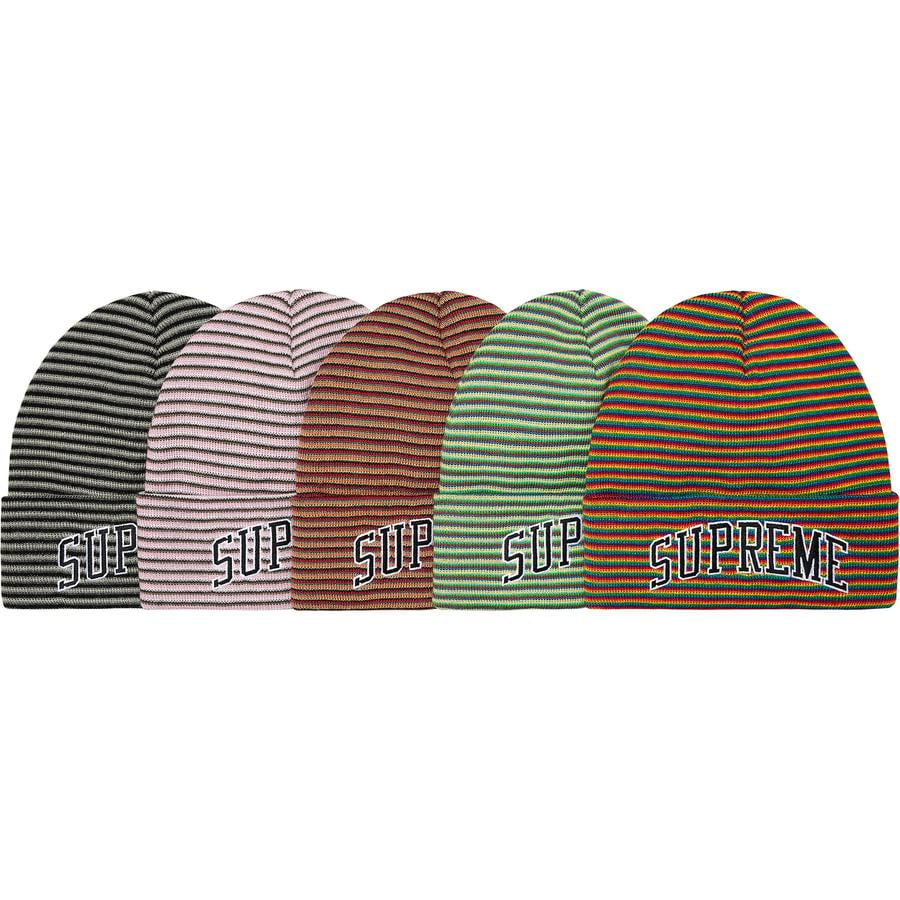 Supreme Rainbow Stripe Beanie releasing on Week 5 for fall winter 2021