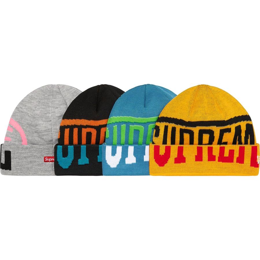 Supreme New Era 2-Tone Logo Beanie released during fall winter 21 season