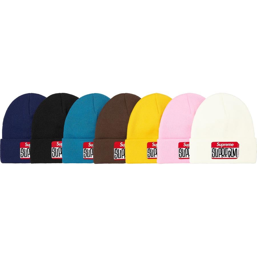 Supreme Gonz Nametag Beanie for fall winter 21 season