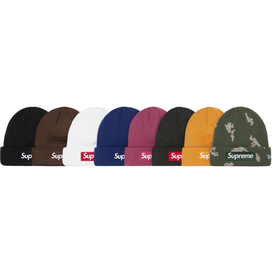 Details on New Era Box Logo Beanie from fall winter
                                            2021 (Price is $38)